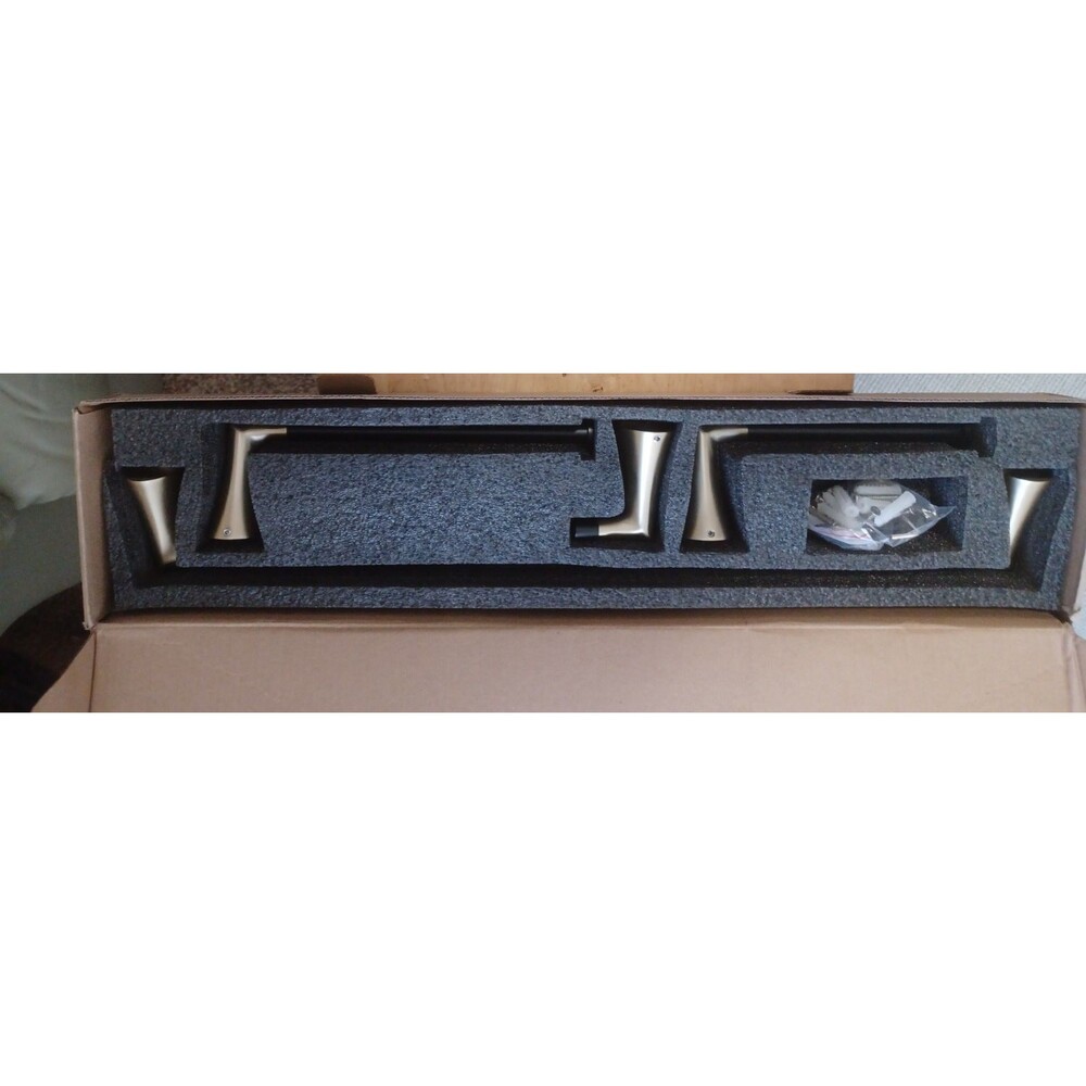 3 Piece Bathroom Hardware Set In Brushed Nickel Gold Color Brand New